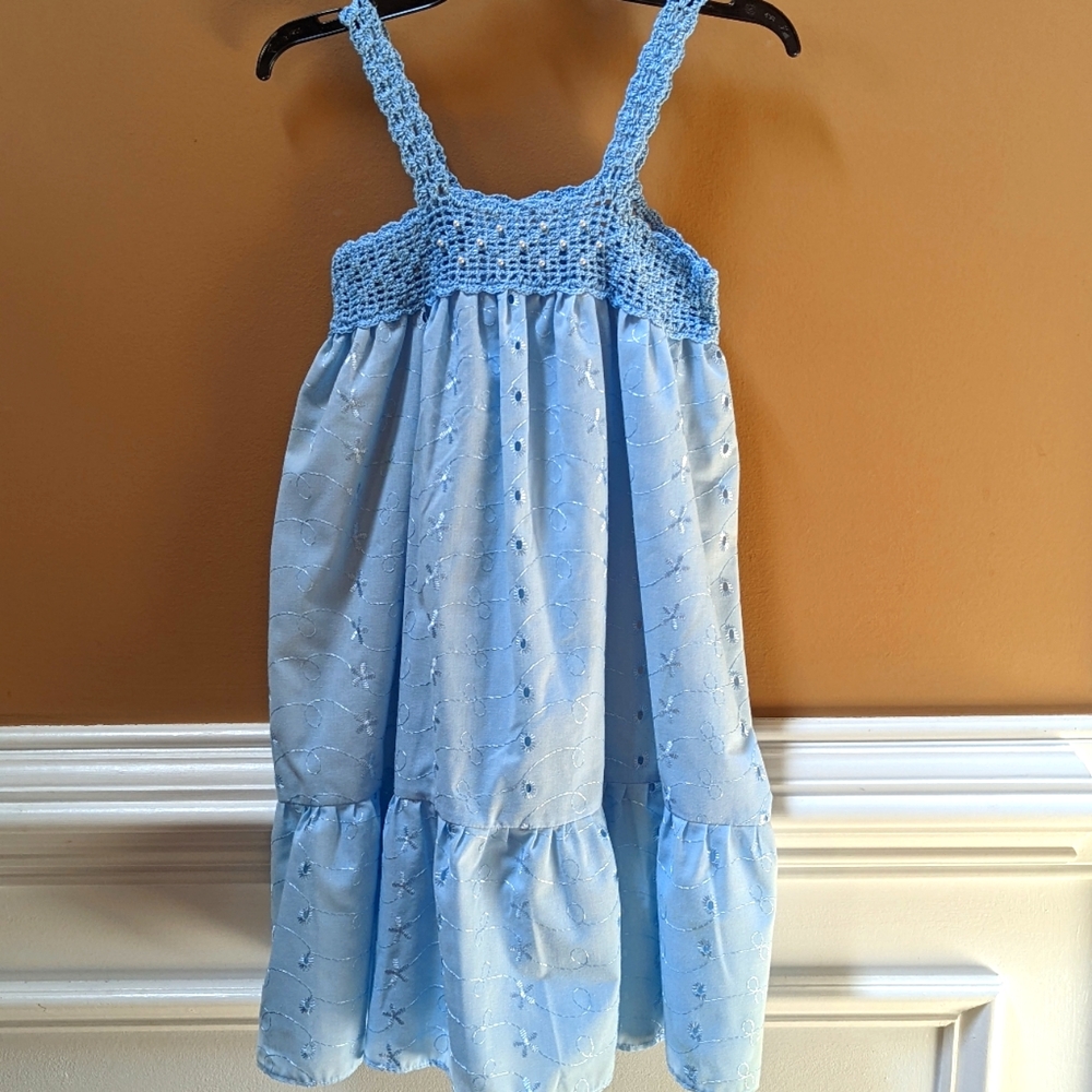 NWT 🦋 Boutique Handmade Baby Blue Sundress